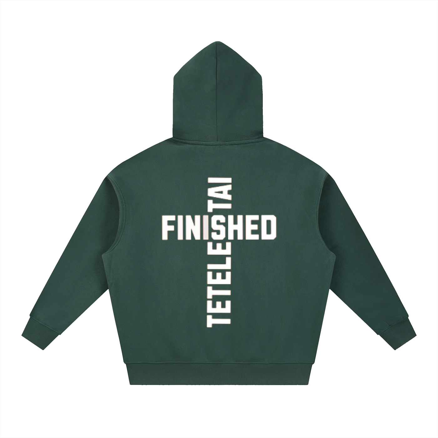 Cross White Lettered Hoodie