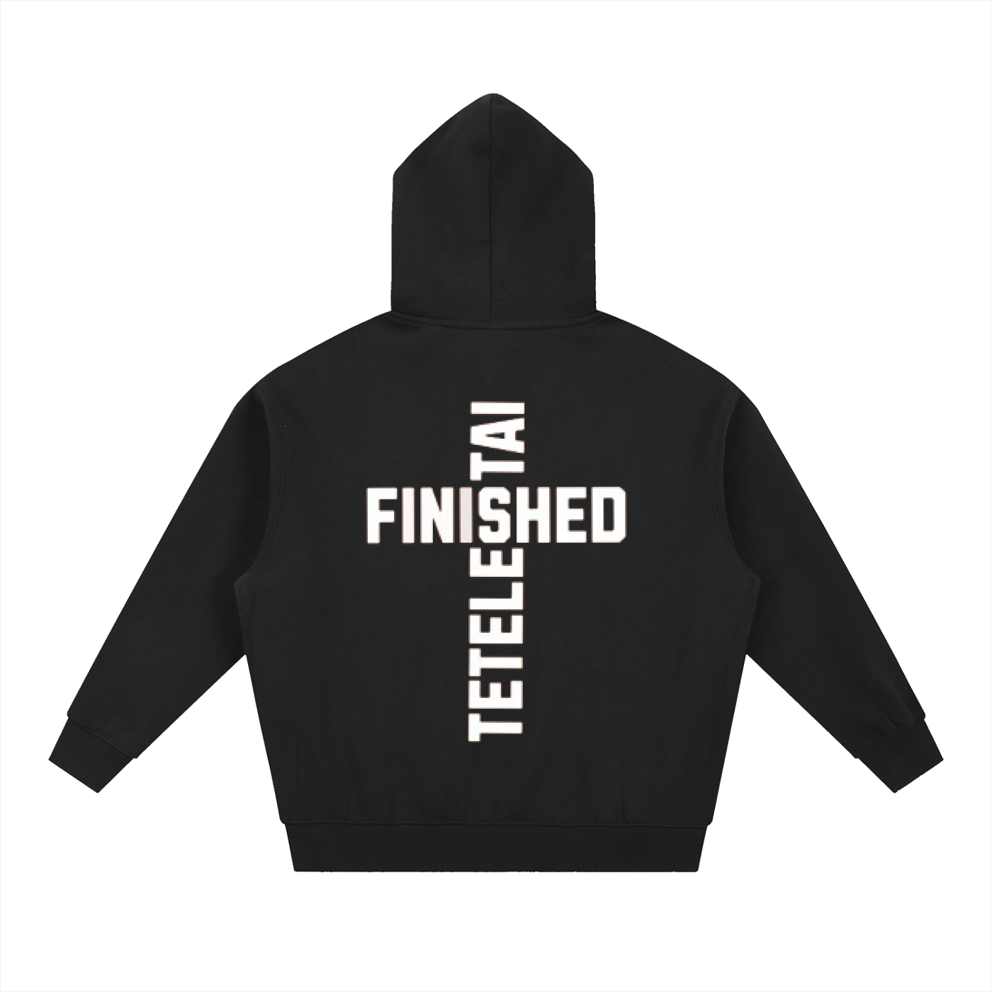 Cross White Lettered Hoodie