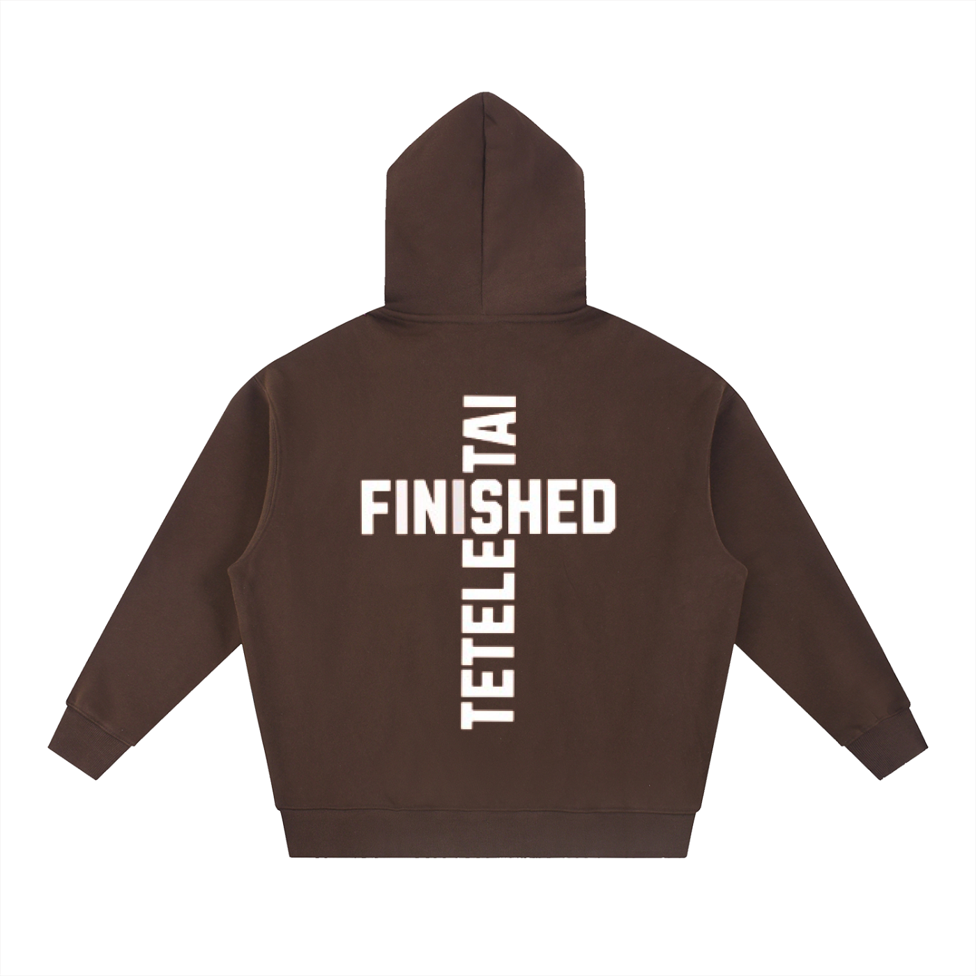 Cross White Lettered Hoodie