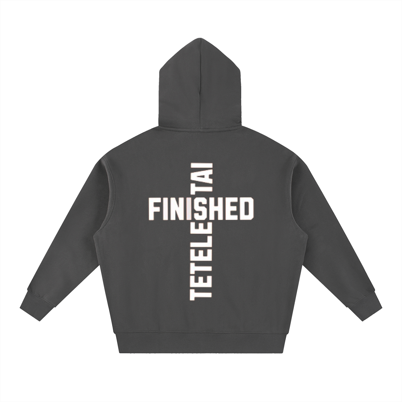 Cross White Lettered Hoodie
