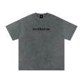 Crucifix Black Lettered Washed T-Shirt