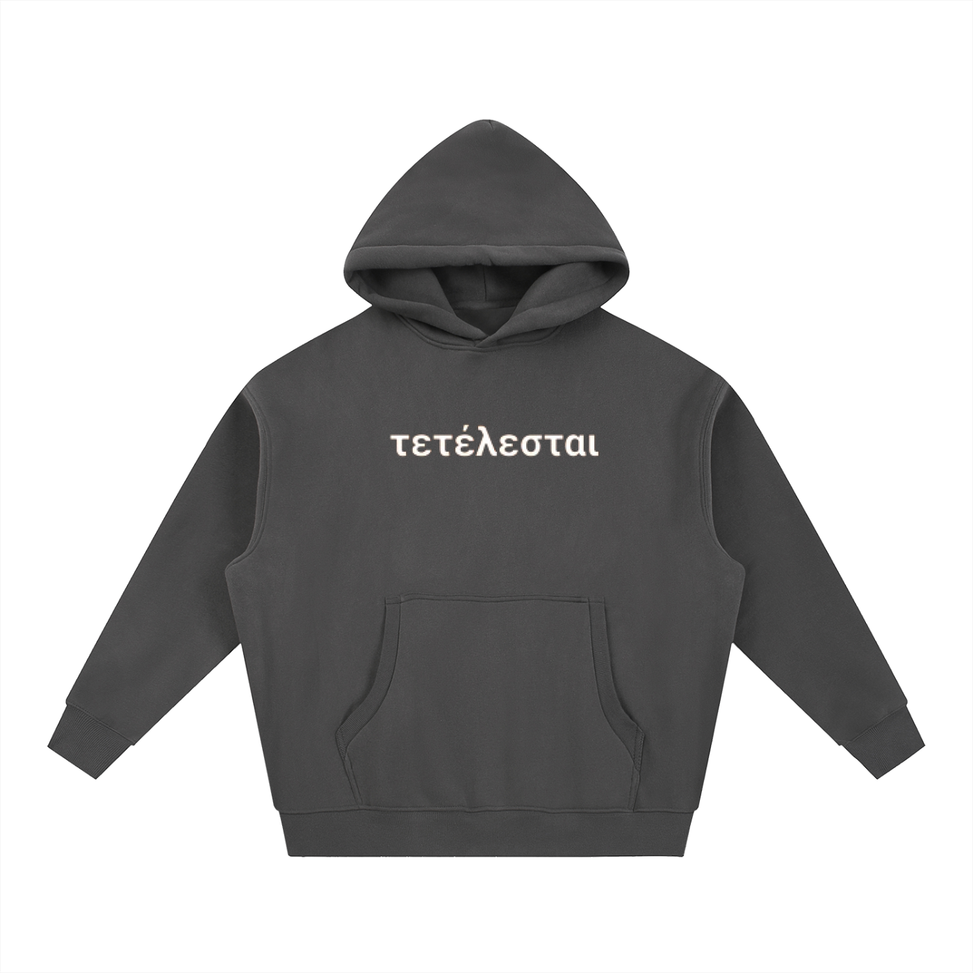 Cross White Lettered Hoodie