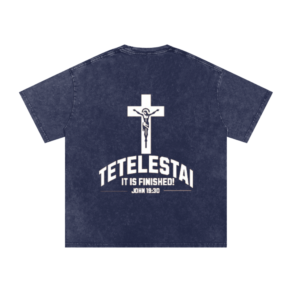 White Lettered Crucifix T-Shirt