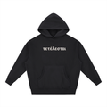 White Lettered Crucifix Hoodie