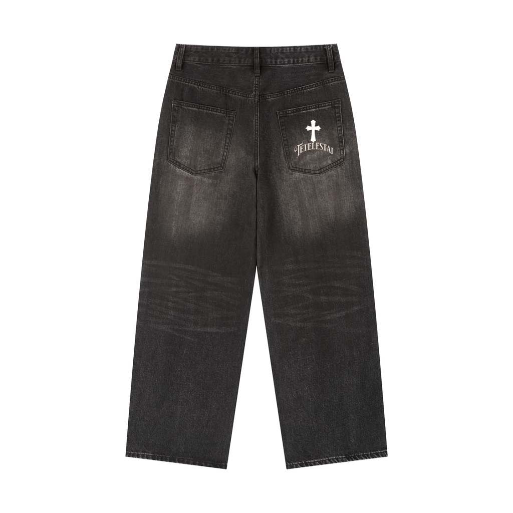Vintage Wash Heavyweight Denim Jeans